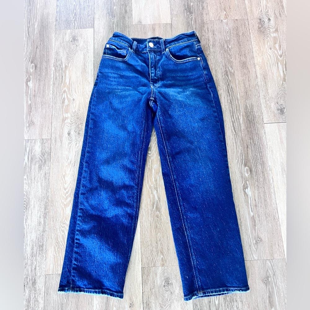 Quince Comfort Stretch High Rise Cropped Wide Leg, Size 27